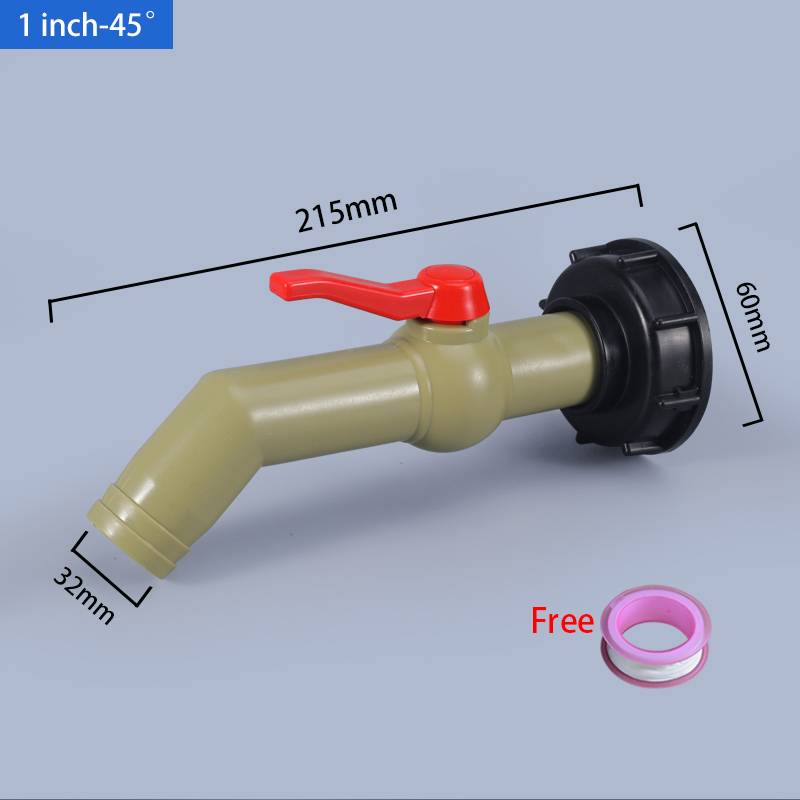 Reducing Water Waste S60x6 Adapter Faucet for IBC Tank Tap Coarse Thread 1/2 3/4 1inch