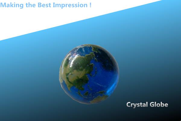 globe/blue crystal globe paperweight/crystal globe award/glass globe award