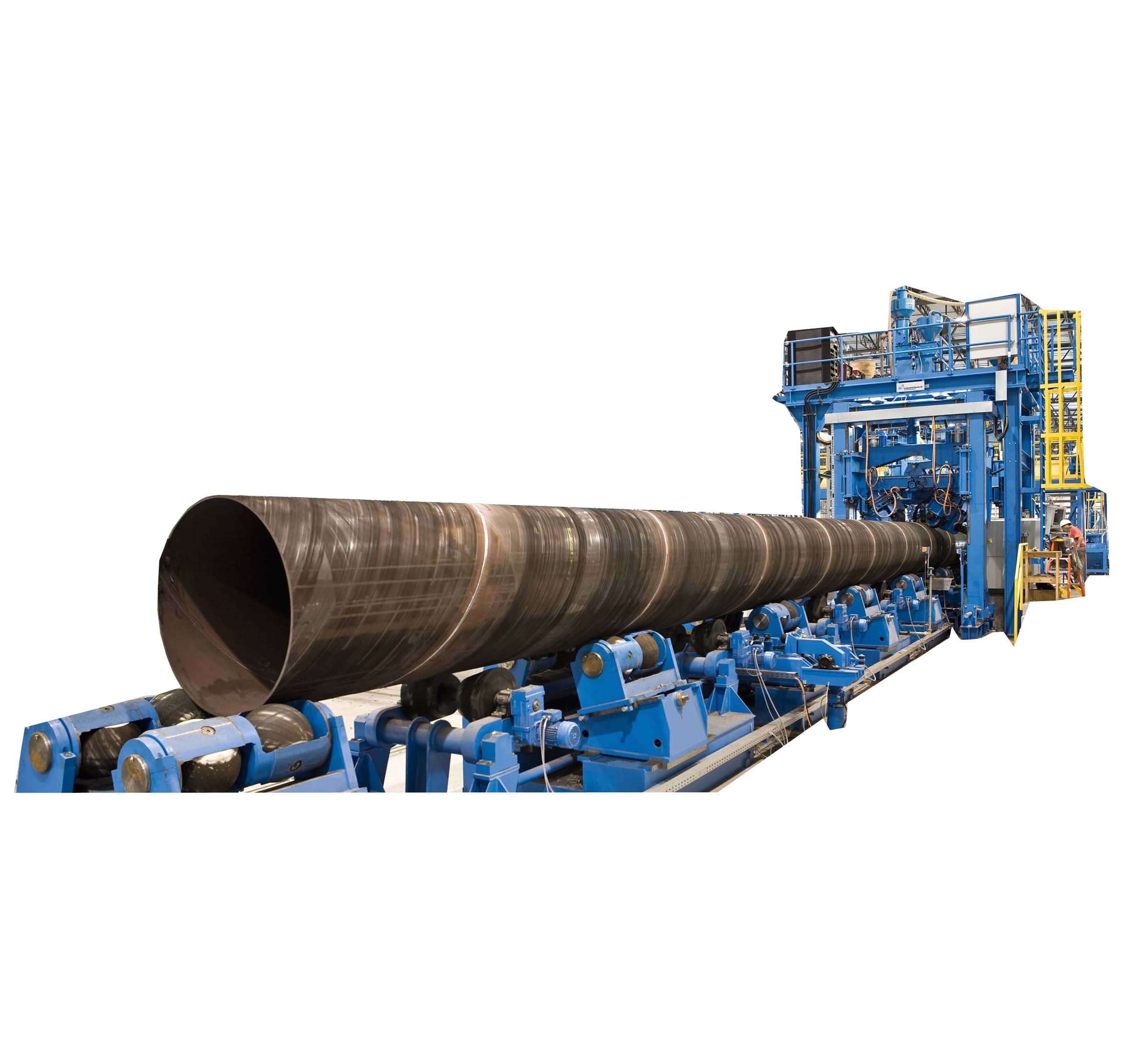 Industrial Spiral Welded Pipe Mill Equipment With Uncoiler / Peeler
