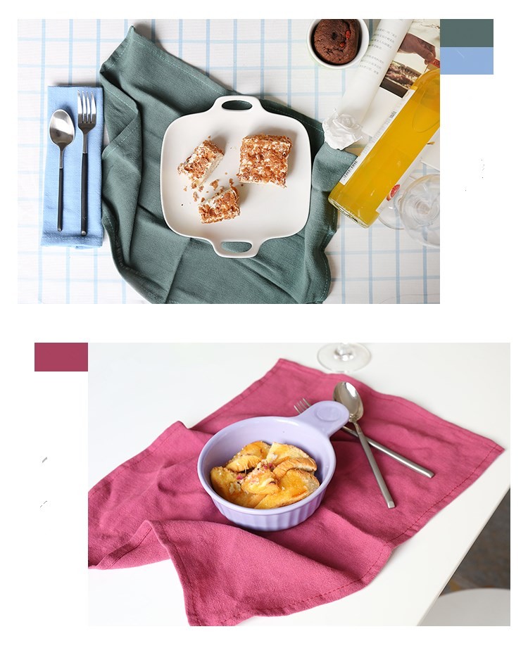 Reusable 100% Cotton Tea Towel Linen Table Placemats 200-600GSM