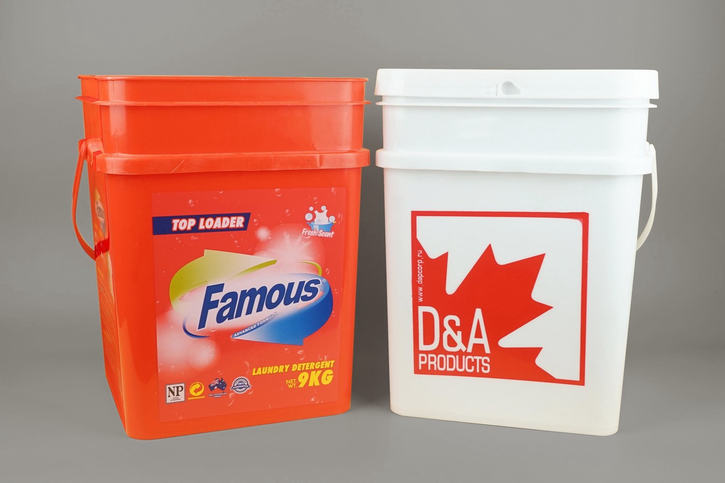 10L Toy Plastic Packaging Bucket Rectangular Handle With Lid
