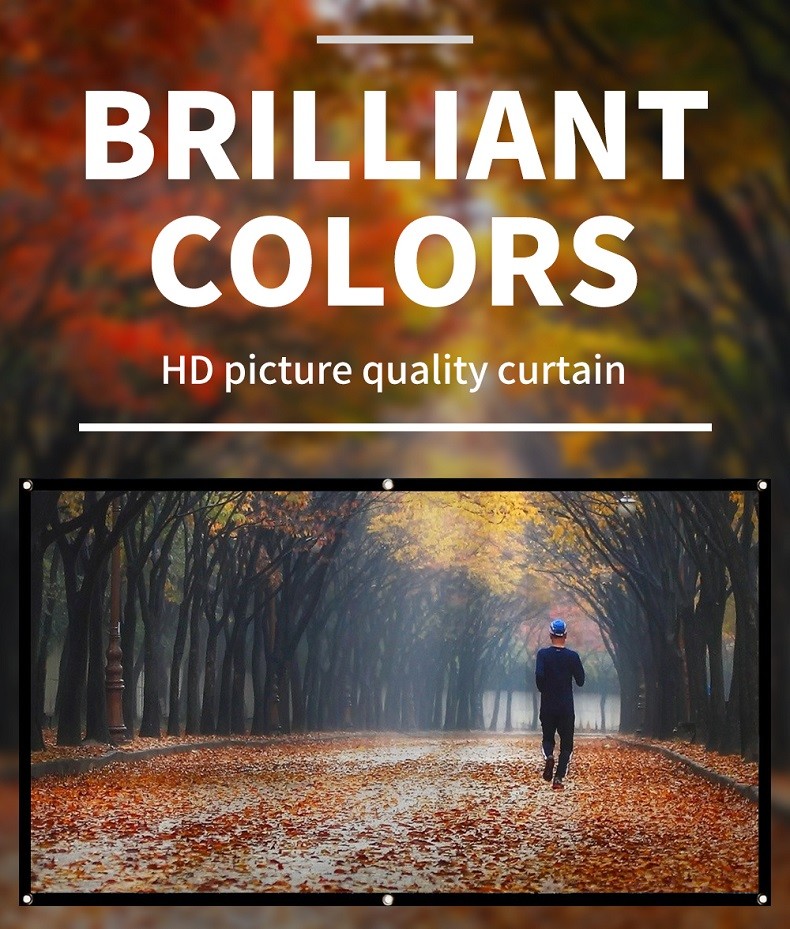 74 Inch Portable Foldable Soft Screen Spandex Customizable Projector Screen For Educational Business Anti-Wrinkle