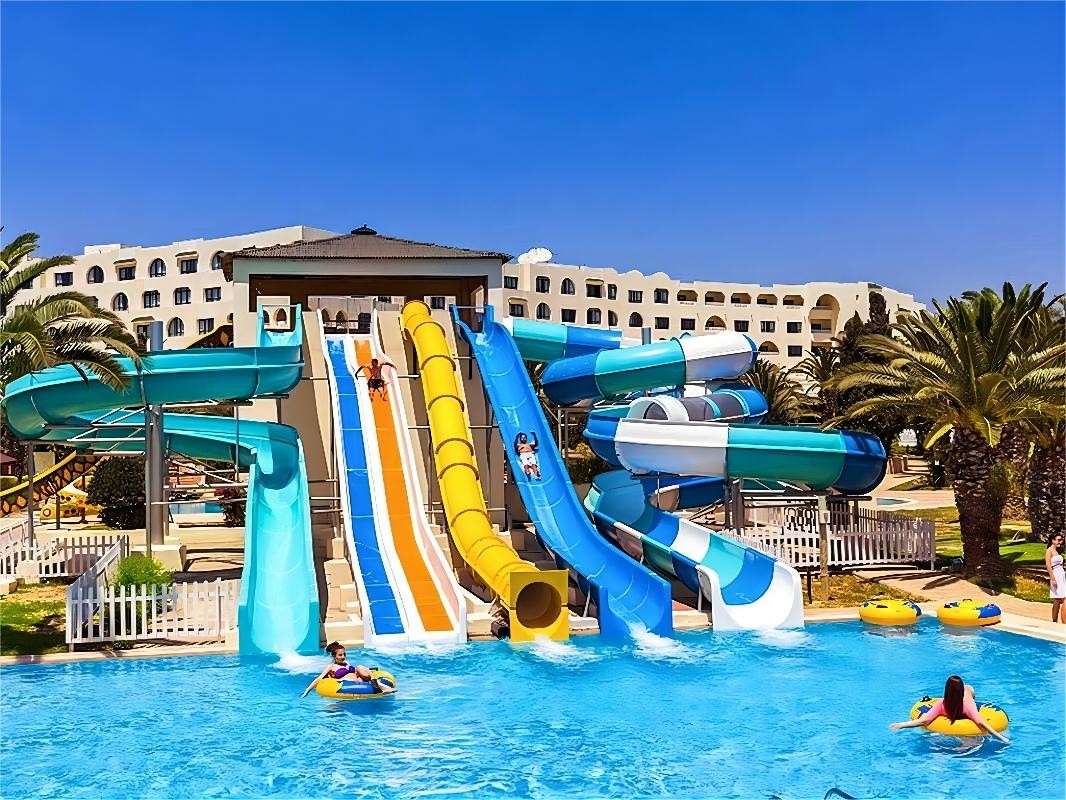 Kids Aqua Amusement Park Equipment Swimming Pool Fiberglass Water Slide