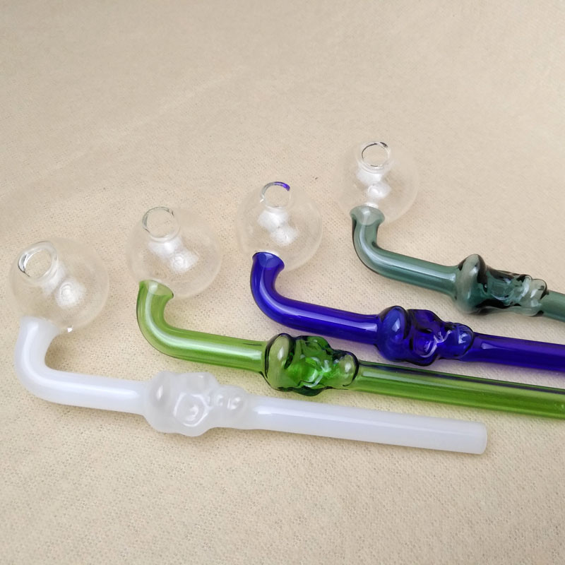 2mm Thick Glass Tobacco Pipe , 5.5'' Glass Water Pipe For Smoking Easy To Use
