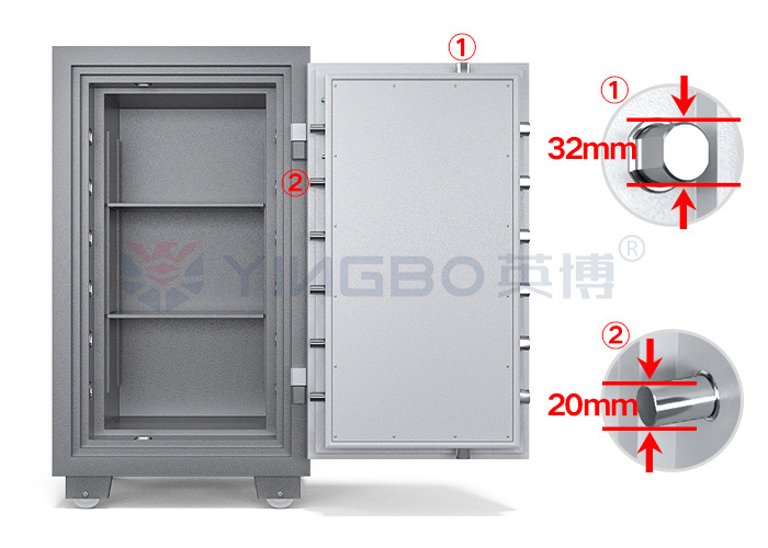 YB/FH-108 Electronic Digital Lock Fireproof Safe Box with 1400°C Fireproof Rating and Special Out Hinge Design