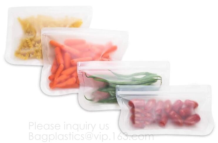 Reusable Silicone Food Storage Bag Washable Silicone Fresh Bag for Fruits Vegetables Meat Preservation bagplastics bagea