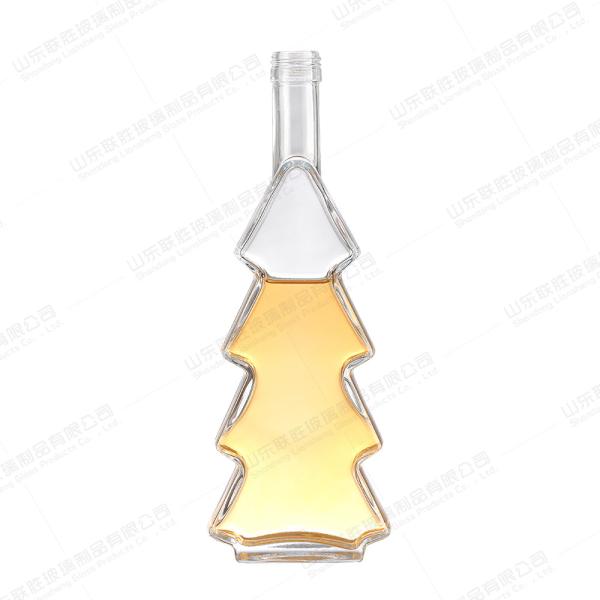 Crystal Whisky Glass Clear Triangle Shape Wine Bottle Perfect for Brandy