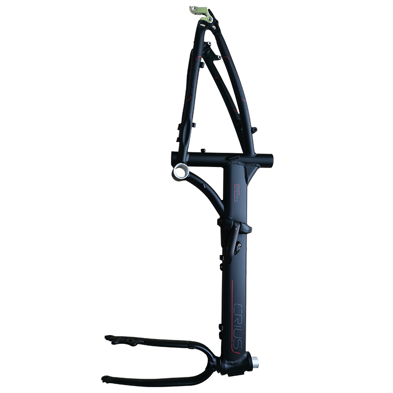 20" Aluminum Alloy Folding Bike Frame with Gloss Surface Processing Mode Suitable