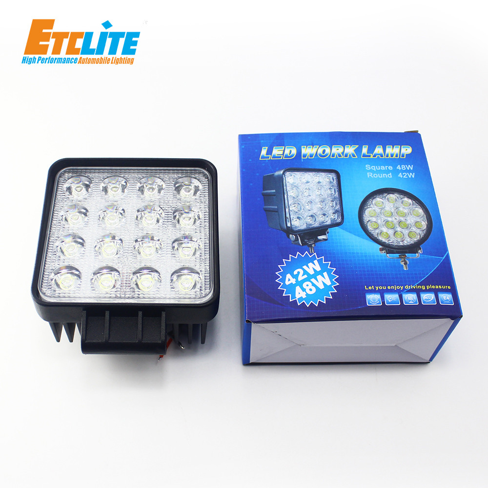 72W Rechargeable LED Automotive Work Light , 24V Cree Led Tractor Lights