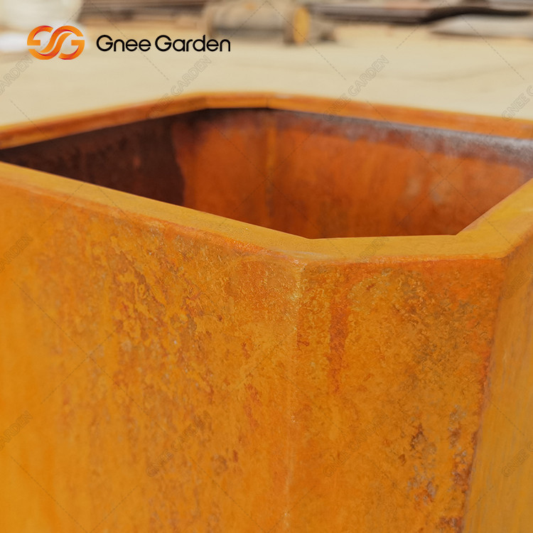 Factory Customize  Corten Steel Garden Planting Box Large Flower Pots
