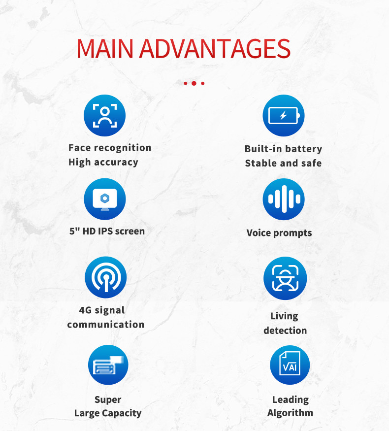 2M Real Time Face Recognition Attendance Machine With 4G Sim Card Slot