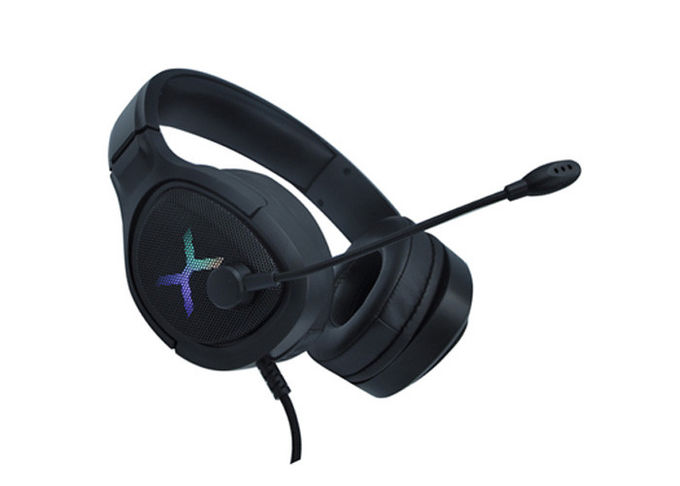 Flexible Mic RGB Gaming Headset PC Iron Mask Surface Easy Volume Control