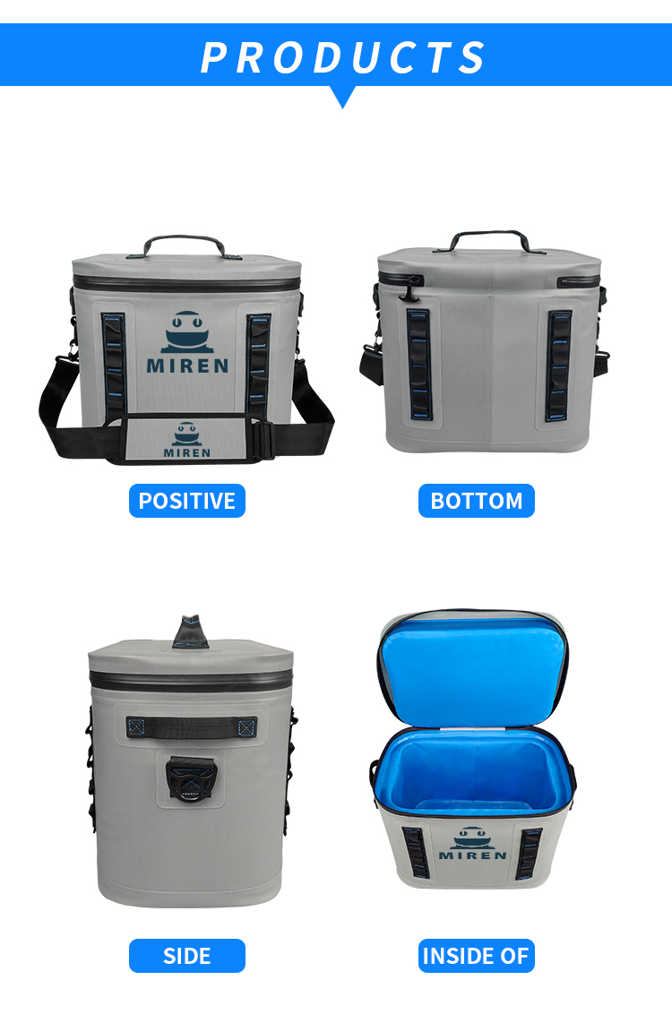 Lightweight Portable 20L Cooler Bag Light Gray Color For Barbecue Camping