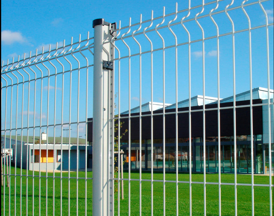 Customized Welded Mesh Security Fencing , Green Pvc Coated Welded Wire Mesh Fencing