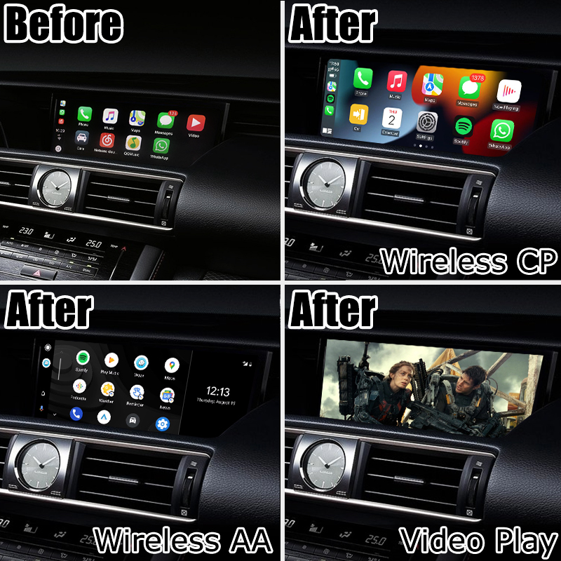 Lexus IS350 IS200t IS300 IS300h wireless caprlay android auto box screen mirroring