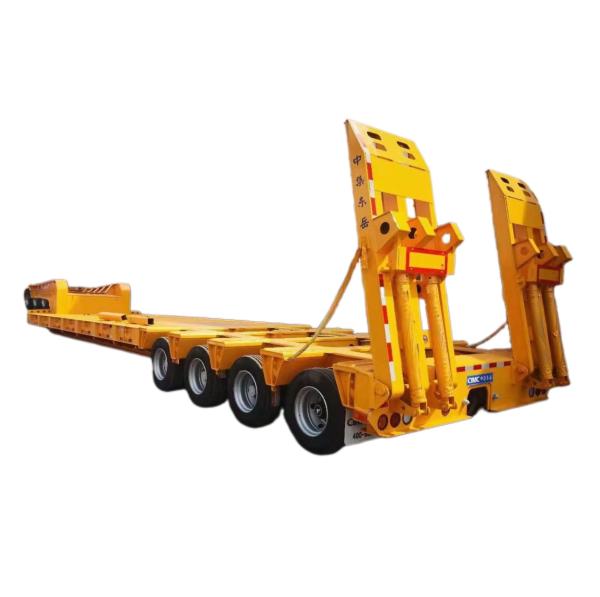 Air Suspension 100 Ton Container Transport Truck Semi Flatbed Trailer with Steel