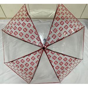 21 Inches Transparent Folding Umbrella Manual Open Metal Frame