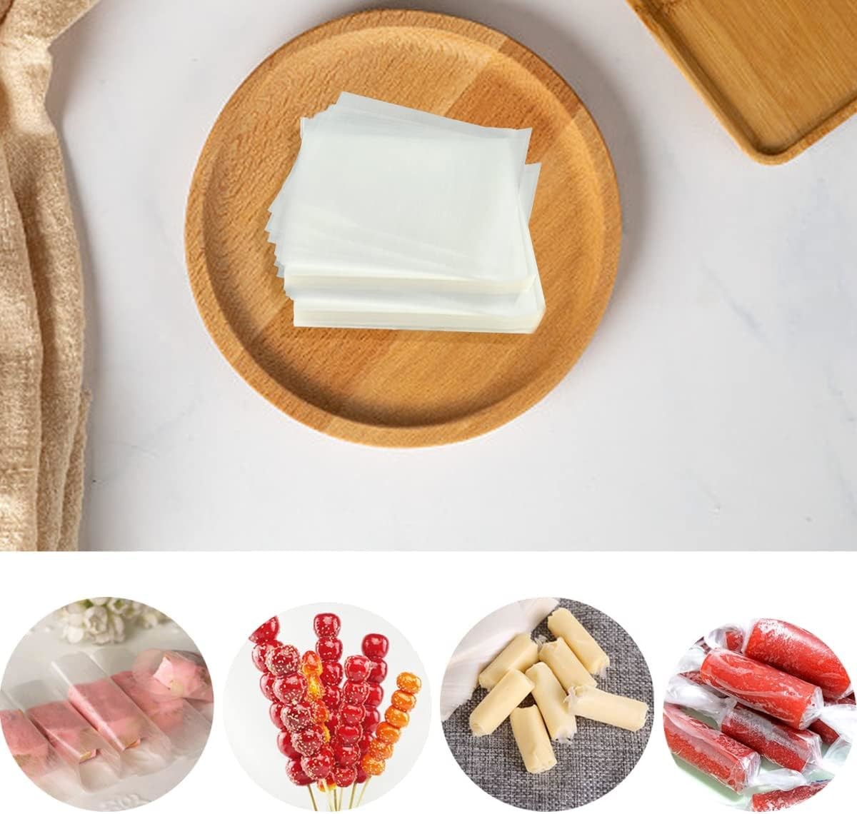Candy And Chocolate Making Edible Rice Paper Glutinous Rice Paper, 2.36x3.15 Inches (6x8 Cm)