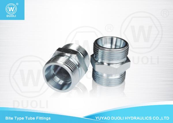 DIN Thread 24 Degree Hydraulic Bite Type Tube Fitting Straight Union By Carbon
