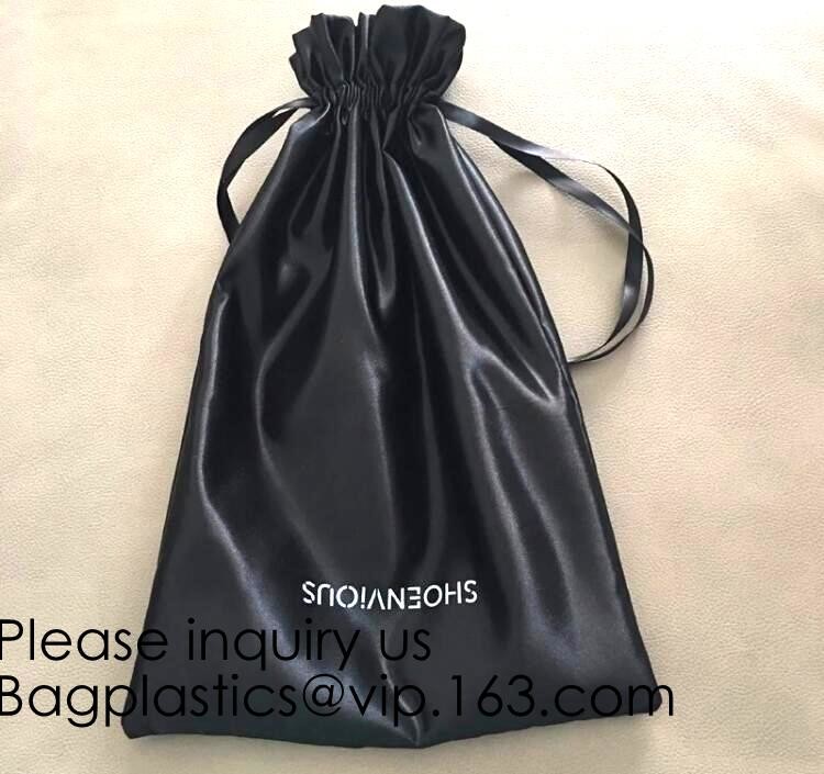 Soft Toy Storage Satin Bag With Drawstring,Promotional Red Wine Color Satin Packaging Bag,Hot selling Fancy Pink Satin J