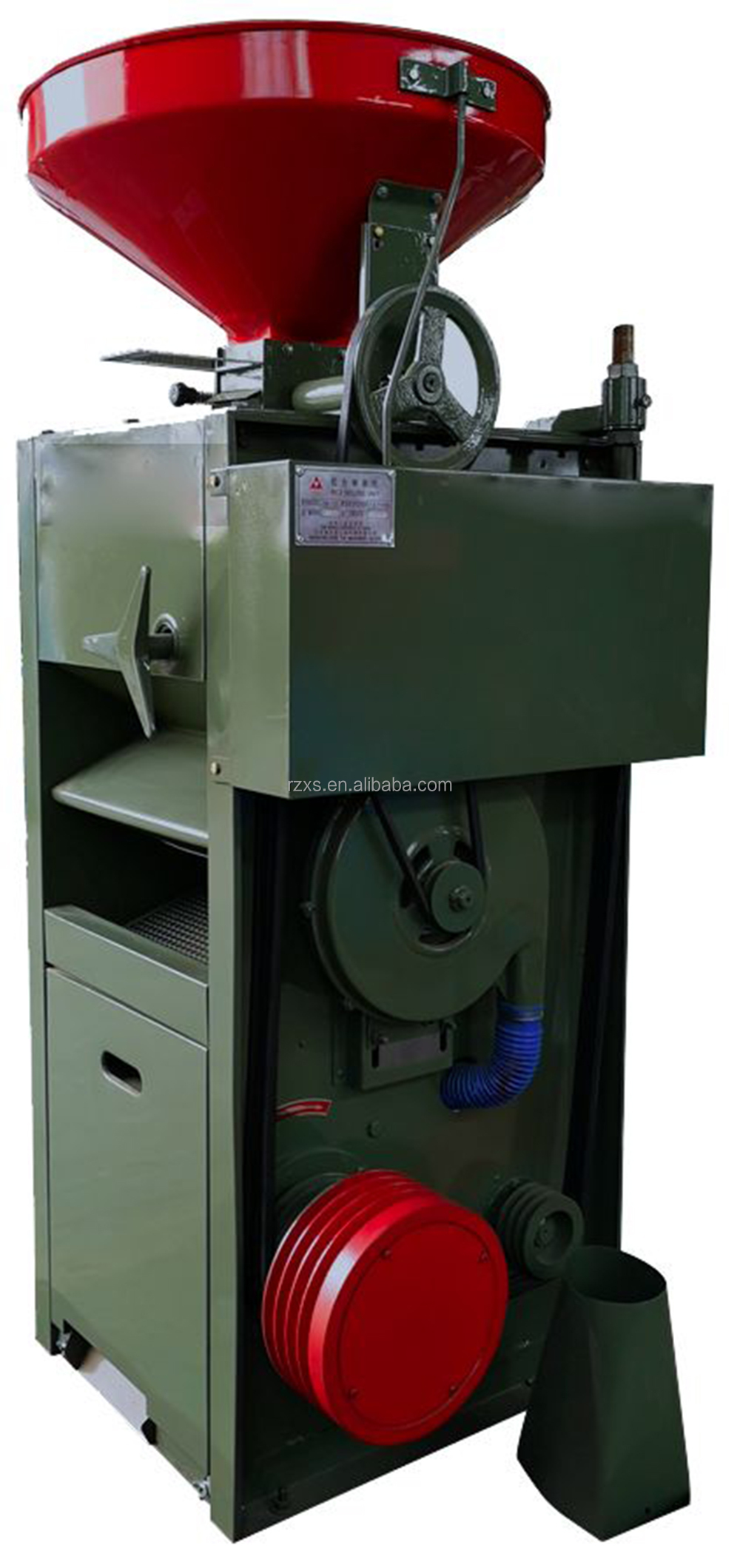 Household Rice Mill With Diesel Engine Power And Rubber Roller Huller Function