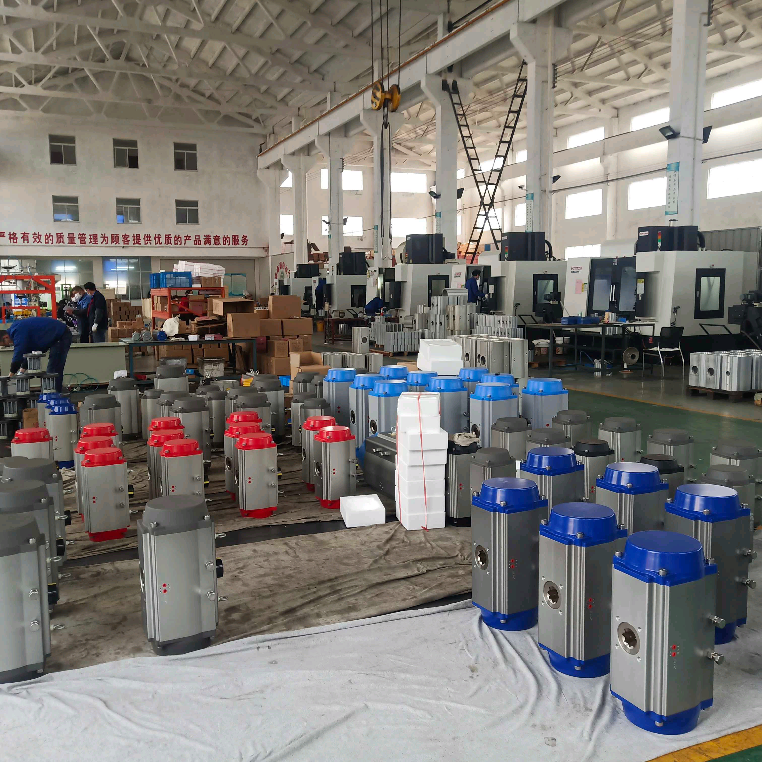 AT075 Double Action Single Action Pneumatic Rotary Actuator Rack and Pinion Aluminum Actuator Ce Ex