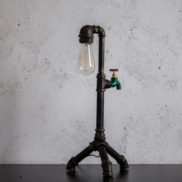 Steam punk industry wind table light Edison E27 lamp study office bedroom living