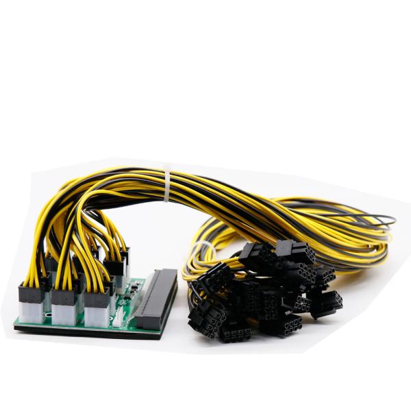 Hot Sale 1200w/750w Breakout Board PCI-E 6pin to 6+2pin Cables for GPU Open Rig