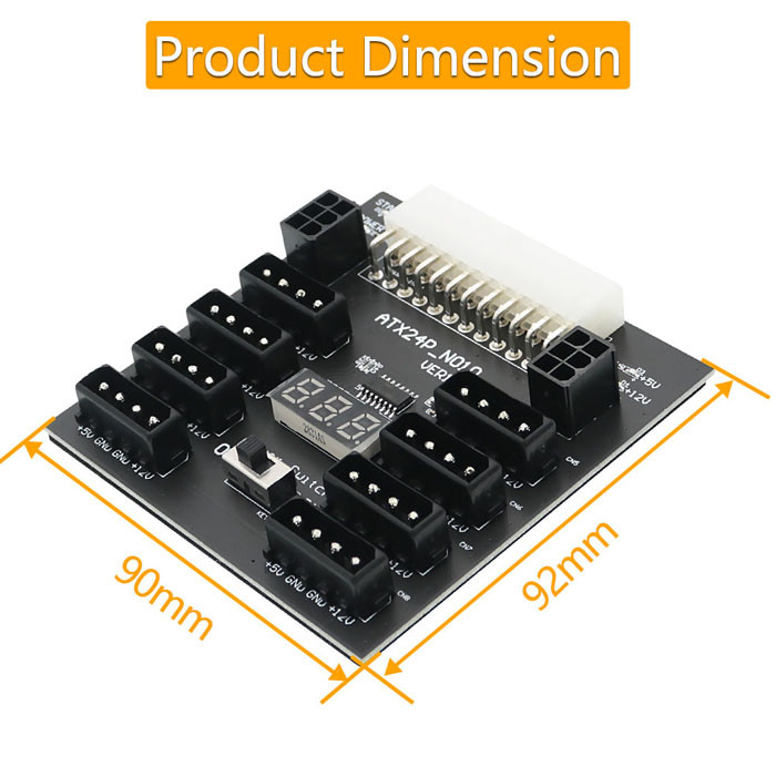 ATX Power Supply Breakout Board 4 6 Pin Power Connector For Bitcoin