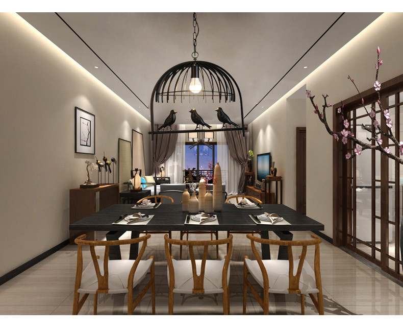 Nordic bird lights Bedroom dining room pendant lamp Amercian country droplight(WH-VP-139)