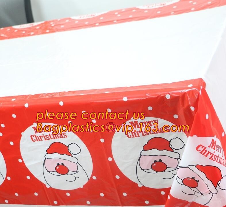WHOLESALE DISPOSABLE PE PRINTED POLKA DOTS PARTY TABLE CLOTH, TABLE COVER,1PCS/BAG,600BAGS/CTN,SEASONAL PACKAGING TPU EV