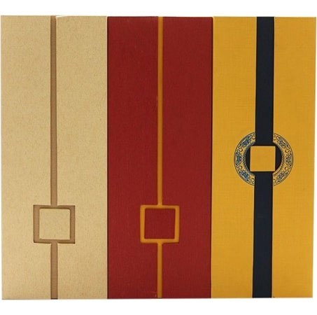 Leather Paper Jewelry FSC ISO9001 Double Door Box Clamshell Presentation Box