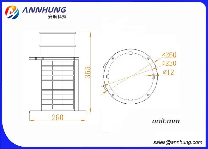 IP67 L864 Type B Double Solar Obstruction Light With GSM Cellphone Monitoring