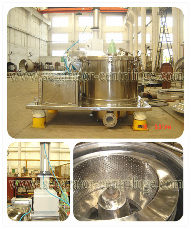 Model PPSBD Scraper Discharge Automatic Basket Industrial Centrifuge Bottom Discharge