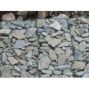 Galfan 100*120 Stone Cage Wire Mesh , Honeycomb Gabion Mesh
