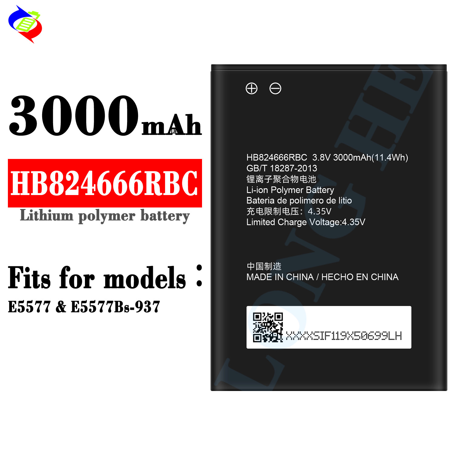 3000mAh HB824666RBC E5577 BBN1 BBK1 E5785 Mobile Phone Battery for Huawei Wife E5573