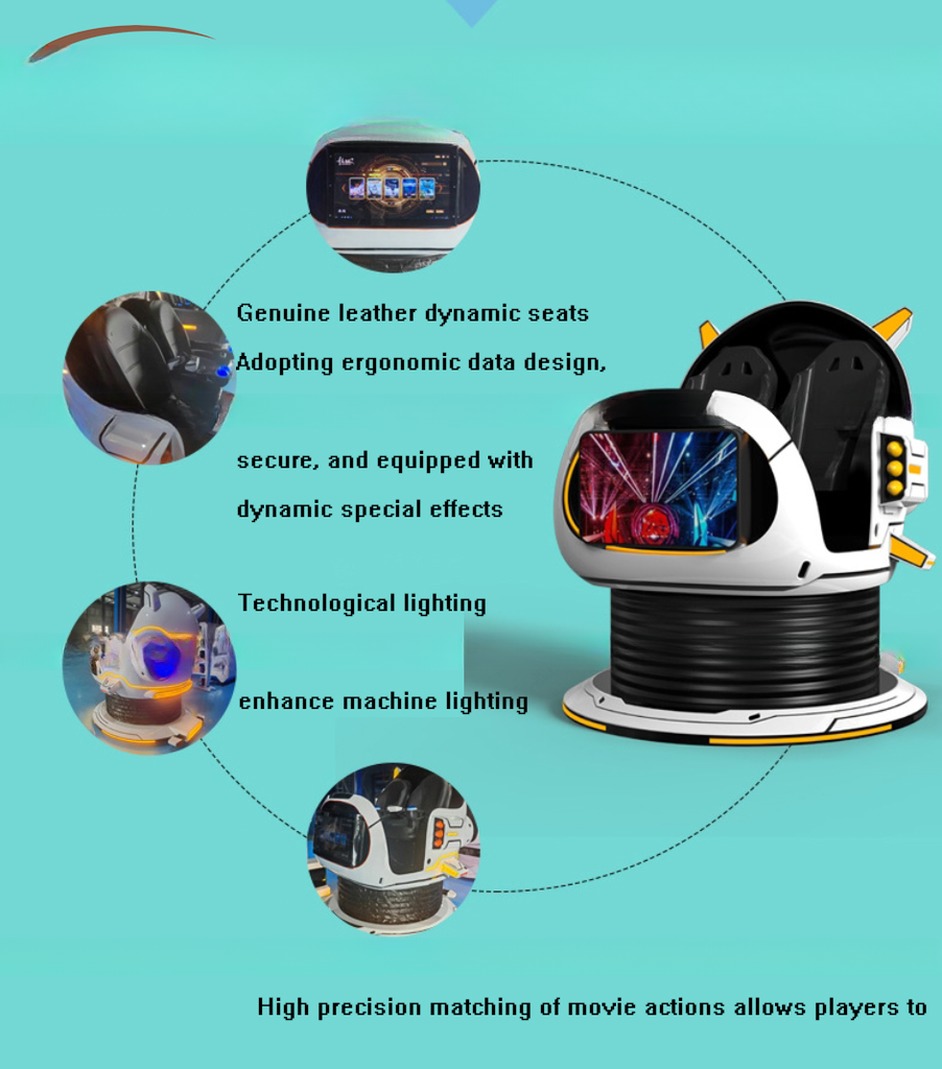 Dreamland 9D VR Panda Adventure Twin VR UFO 360 Virtual Reality Amusement Equipment 360 VR Chair