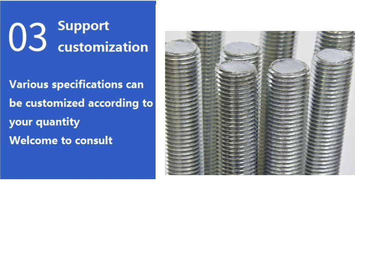 Grade 4.8 Galvanized Carbon Steel Gi Stud Threaded Rod for Industrial Applications