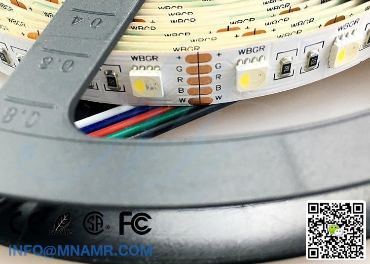 CE RoHS Approved RGBW LED Light Strips 15W 12V 24V Constant Current Showcase Lighting