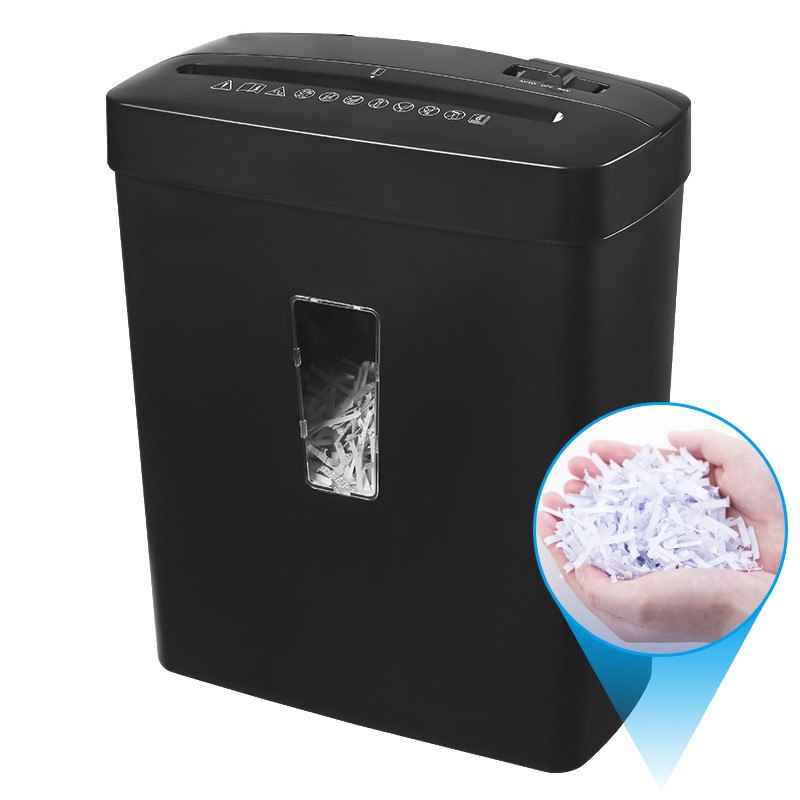 P4 Cross Cut Office Paper Shredder 6 Sheet Credit Card Destroyer With 13L Small Size Bin For Home Use C220P-6