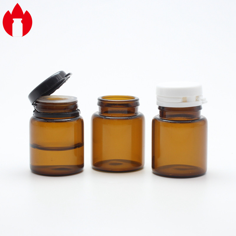 Borosilicate 10ml Brown Glass Vial With Plastic Cap