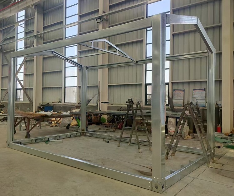 Industrial Design Style Steel Frame for 6 x 3 x 2.8m Flat Pack Galvanized Light Steel Prefab Shipping Container Module