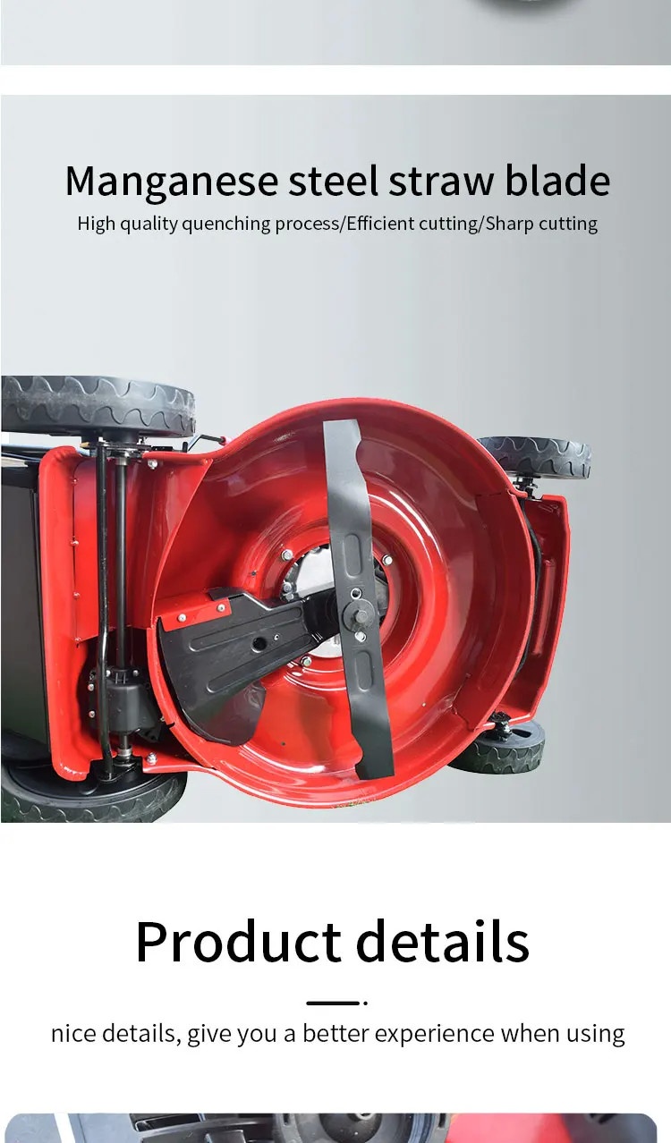 4000W Agricultural Farm Machinery 4 Wheel Hand Propelled Lawn Mower