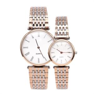 China Customised Couple Quartz Watch Chronograph 316l Stainless Steel Bracelet Watch on sale