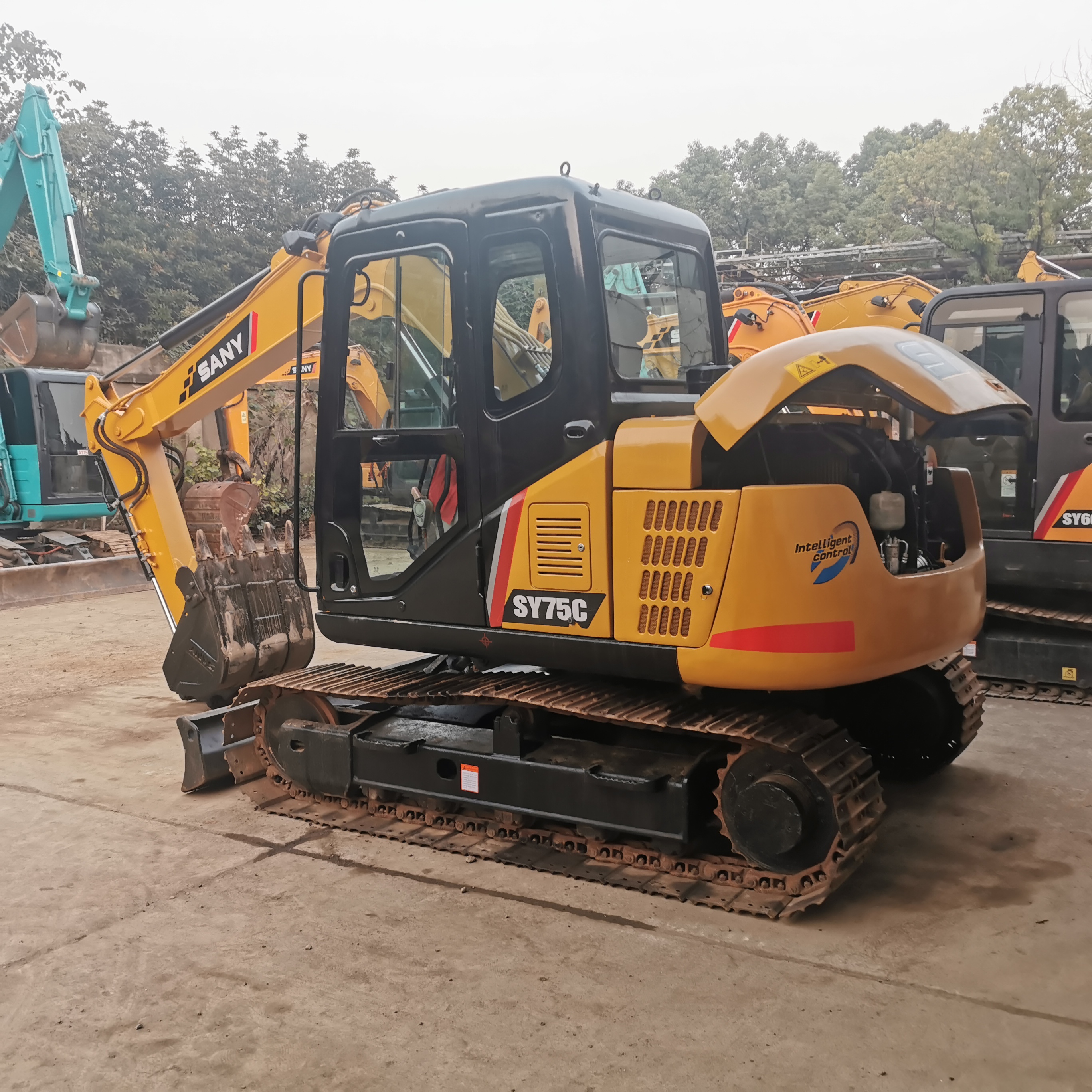 7280 KG Used Mini Sany SY75-8 Hydraulic Crawler Excavator with 0.28 Bucket Capacity
