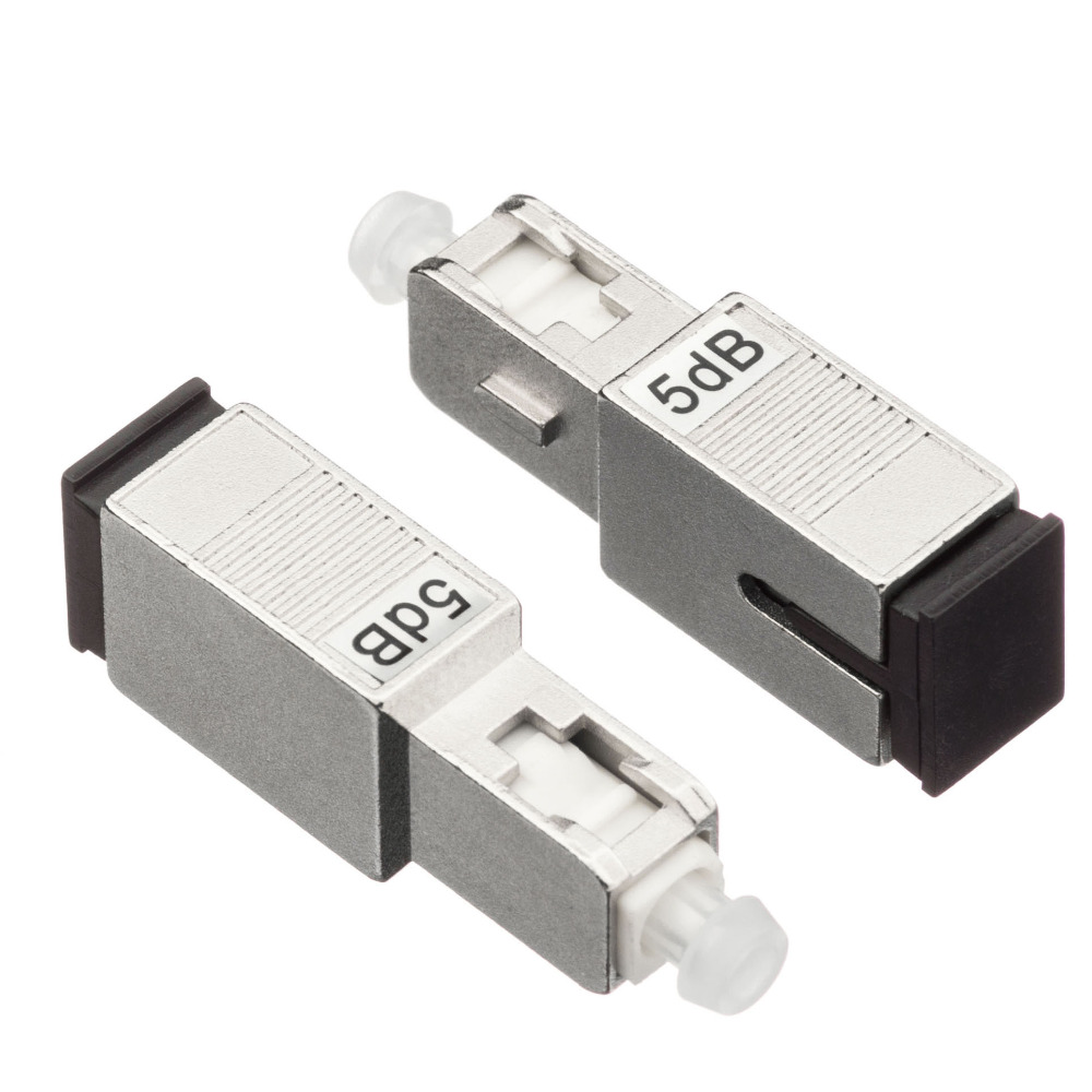 SC APC Optical Fiber Attenuator 1dB 3dB 5dB 10dB For Data Center