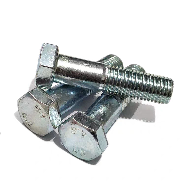 Metric High Strength Bolts DIN 931/933 Hex Bolts And Nuts Zinc 4.8/6.8/8.8/10.9/12.9