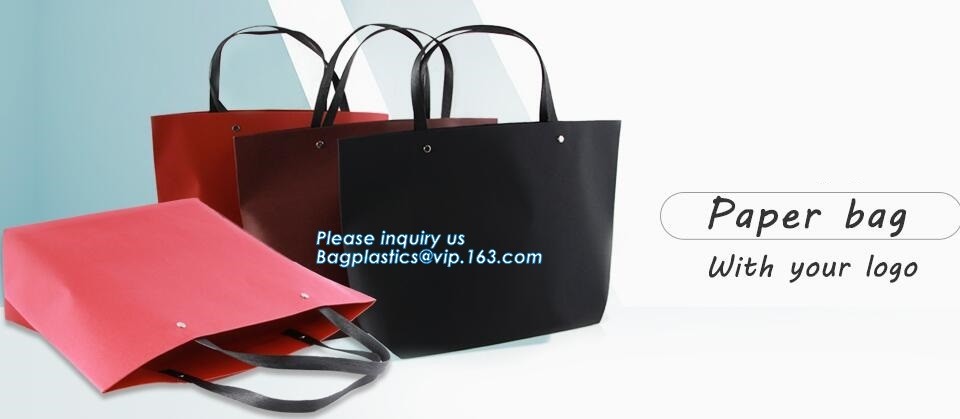Flower carrier bag with different color customized pot plants kraft paper bag with handle,stamping logo fancy paper flow