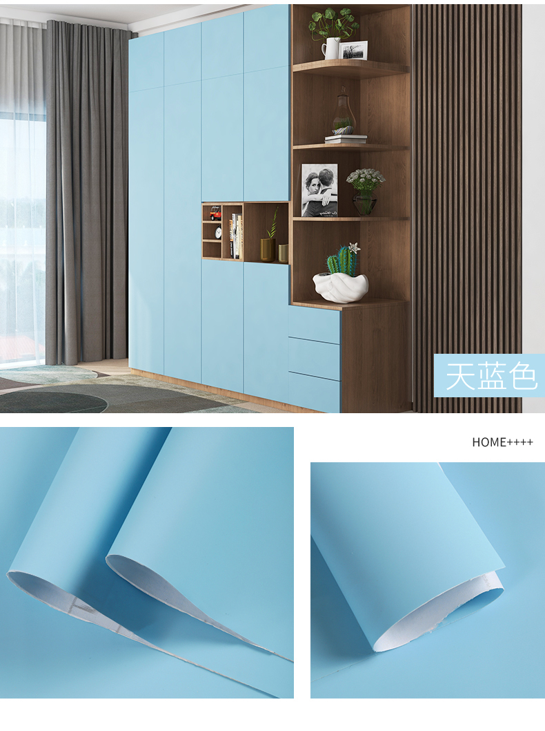Water-proof and PVC Material for Home Decoration Solid Color Backsplash Wallpaper