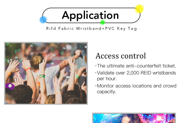 Social Distancing NFC RFID Access Control Wristbands Heat Resistant With Silk Logo Printing